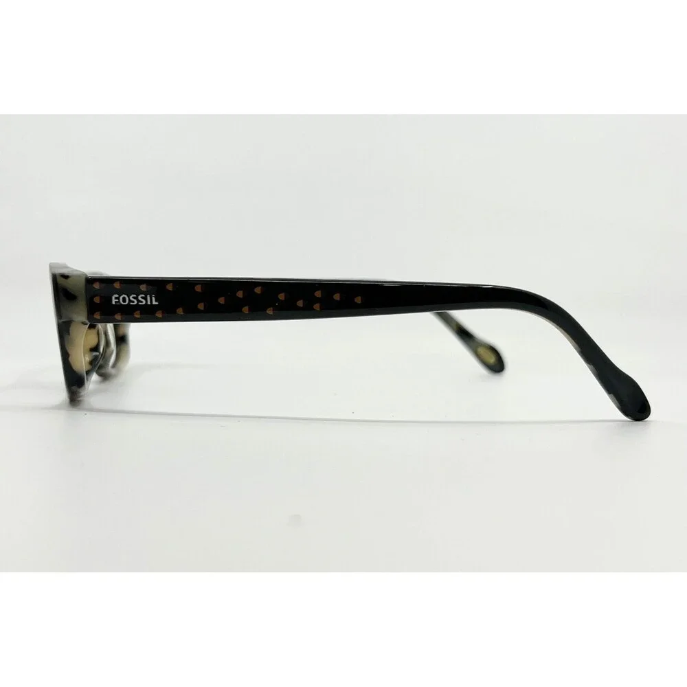 Fossil Eyeglasses Womens Black Tortoise Caylee FJ8 Rectangular Frames 135